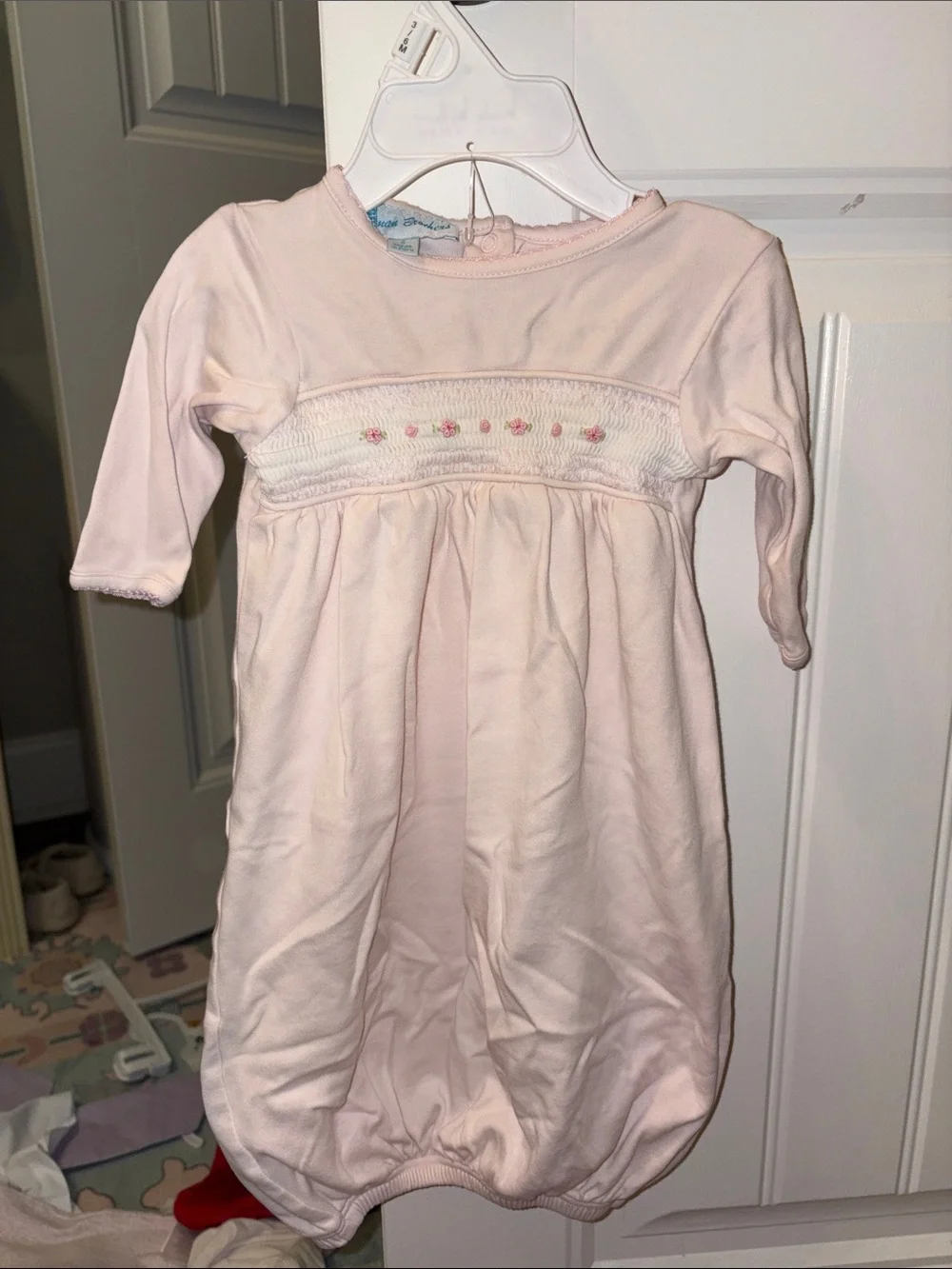Baby Girl Pink Smocked Bubble Dress